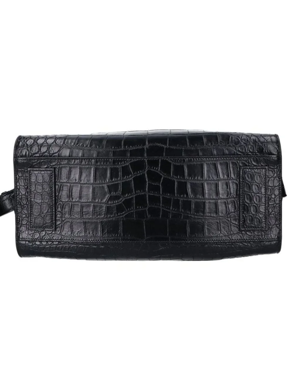 Saint Laurent Paris Black Croc Sack Shoes 2-Way Bag - Picture 5 of 7